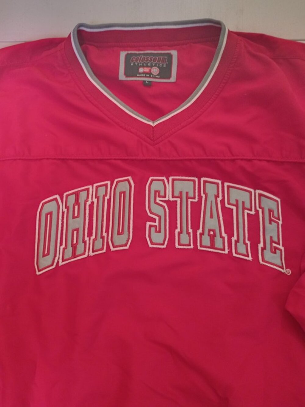 Colosseum Athletics Red Ohio State Buckeyes Windbreaker Pullover Jacket Large